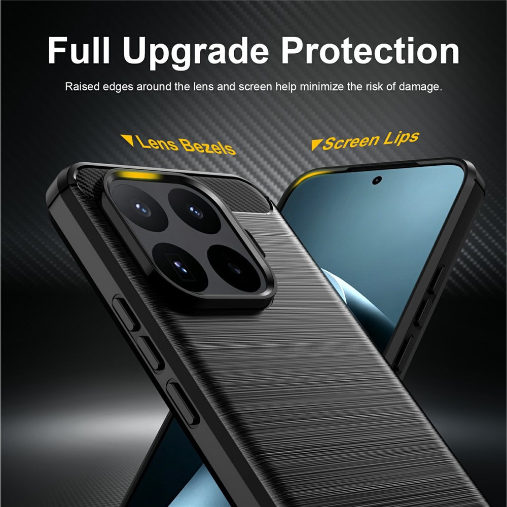 Husa pentru Xiaomi 17T Pro Carbon Liquid Silicone, negru