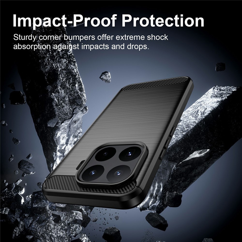 Husa pentru Xiaomi 17T Pro Carbon Liquid Silicone, negru