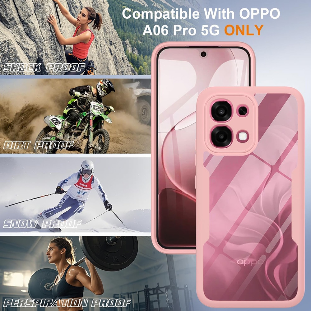 Husa pentru Oppo A6 Pro 4G / A6 Pro 5G + Folie - Techsuit ColorVerse 360 Series - Pink