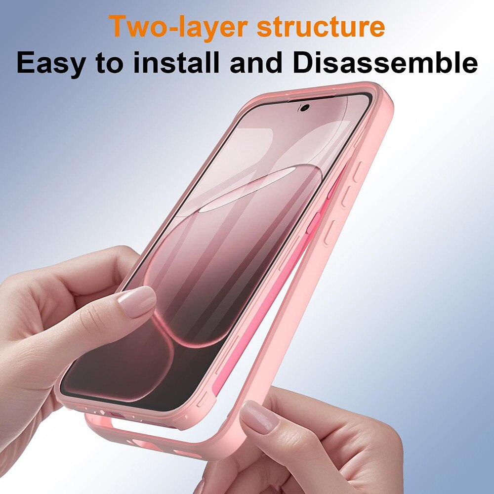 Husa pentru Oppo A6 Pro 4G / A6 Pro 5G + Folie - Techsuit ColorVerse 360 Series - Pink