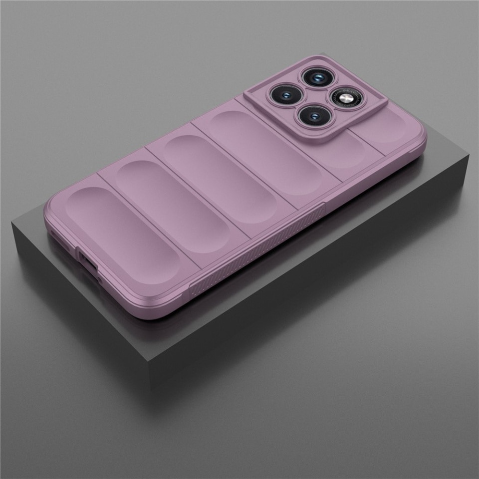 Husa pentru Motorola Edge 70 Fusion din Silicon Mat, Antisoc, set cu sticker, Magic Shield, Mov