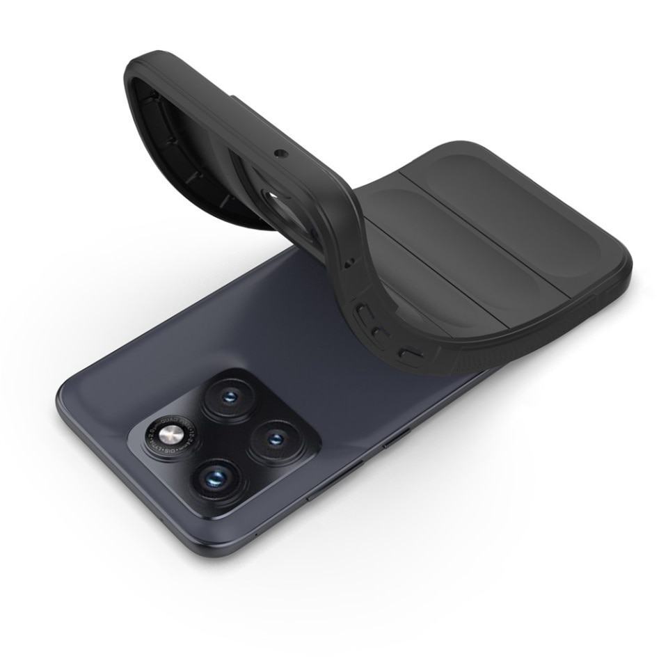Husa pentru Motorola Edge 70 Fusion din Silicon Mat, Antisoc, set cu sticker, Magic Shield, Mov