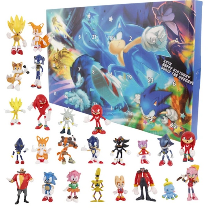 Naptár Advent Sonic The Hedgehog 2024, 24 gyűjthető figura, többszínű, 2.5 inch