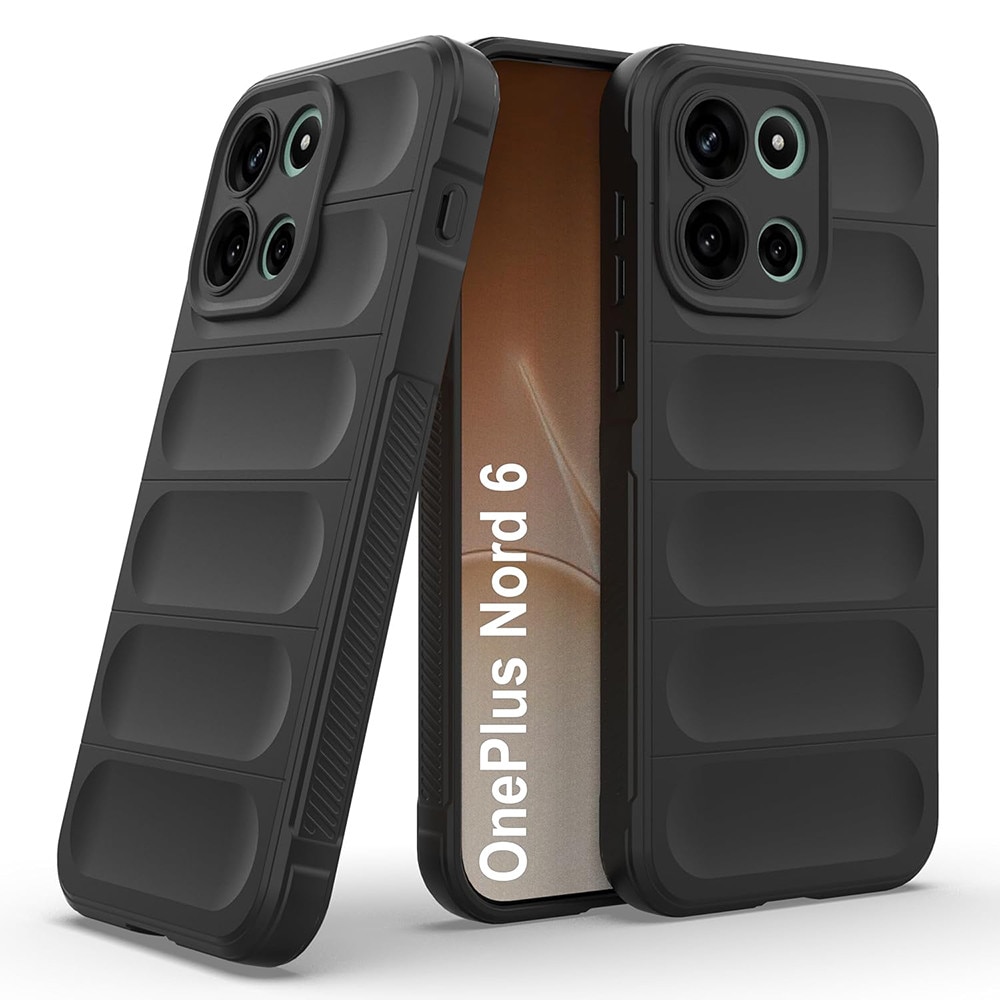 Husa pentru OnePlus Nord 6 Comari® VelvetShield, TPU si catifea, protectie anti-soc, finisaj catifelat antiderapant, anti-praf si zgarieturi, Negru