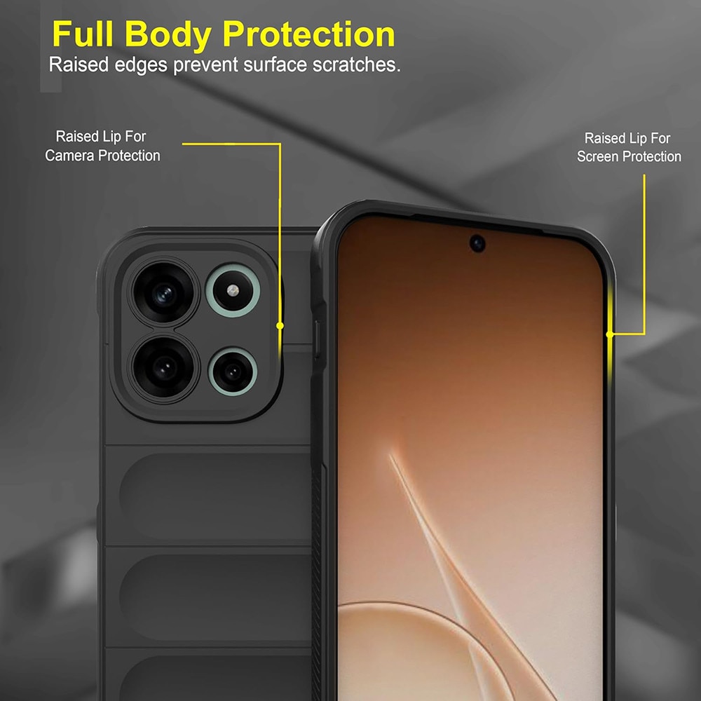 Husa pentru OnePlus Nord 6 Comari® VelvetShield, TPU si catifea, protectie anti-soc, finisaj catifelat antiderapant, anti-praf si zgarieturi, Negru