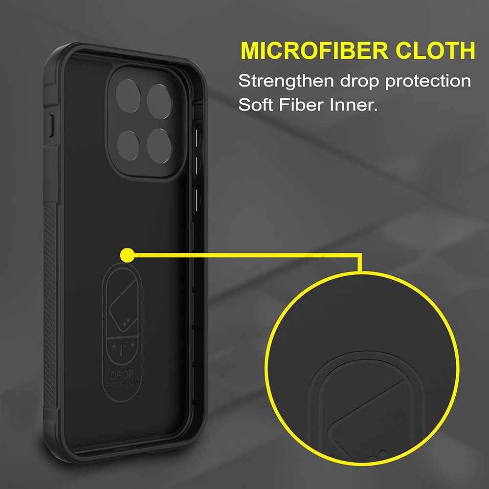 Husa pentru OnePlus Nord 6 Comari® VelvetShield, TPU si catifea, protectie anti-soc, finisaj catifelat antiderapant, anti-praf si zgarieturi, Negru