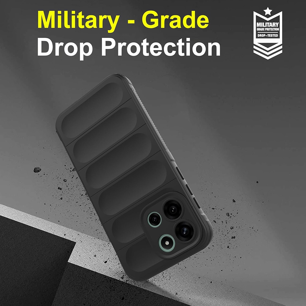 Husa pentru OnePlus Nord 6 Comari® VelvetShield, TPU si catifea, protectie anti-soc, finisaj catifelat antiderapant, anti-praf si zgarieturi, Negru