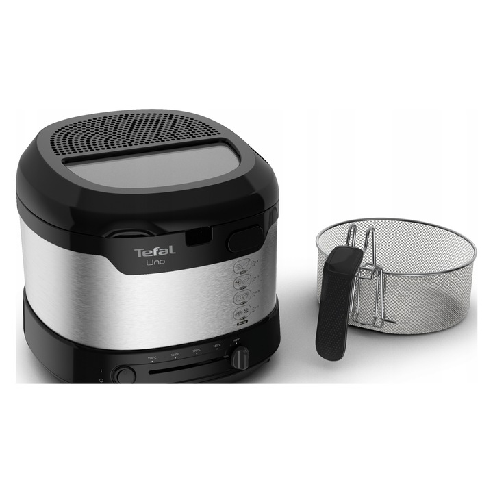 Фритюрник Tefal Uno 1600W 1кг инокс 30x28x25см