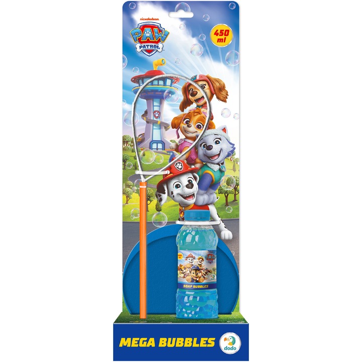 Set pentru baloane de sapun Dodo, Mega Bubbles, Paw Patrol, 450 ml