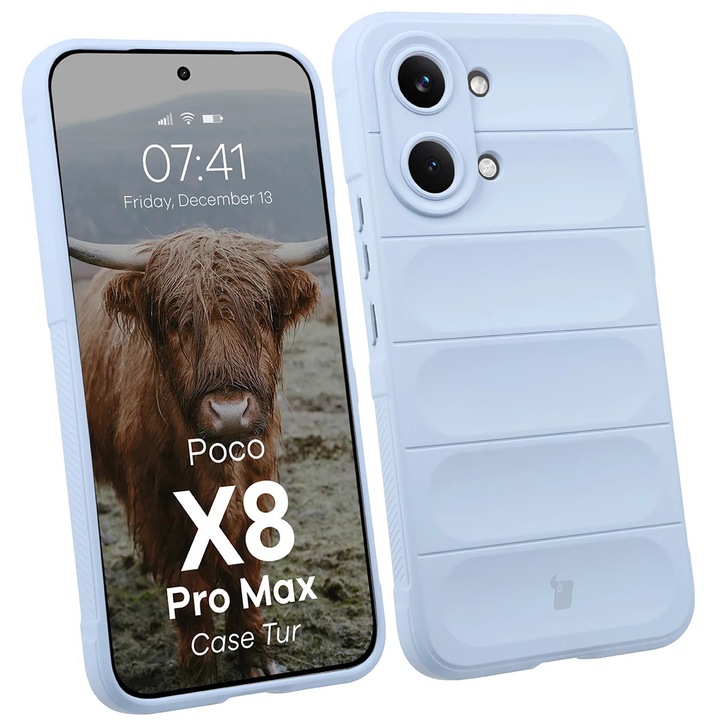 Husa Bizon Case Tur pentru Xiaomi POCO X8 Pro Max, Albastru deschis