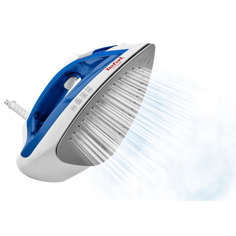 Fier de calcat cu abur Tefal Virtuo 1800W ceramic alb 24x12cm