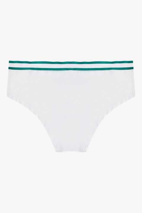 KOTON, Chiloti hipster cu imprimeu tennis, Alb/Verde