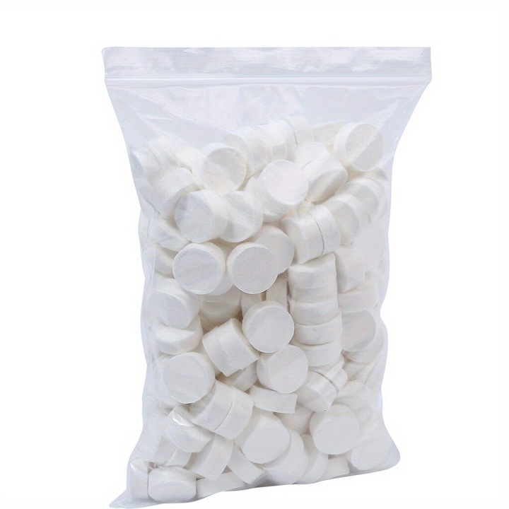 Set 50 bucati, prosoape de fata compacte, servetele faciale din material moale, uscare rapida, ambalate individual, alb