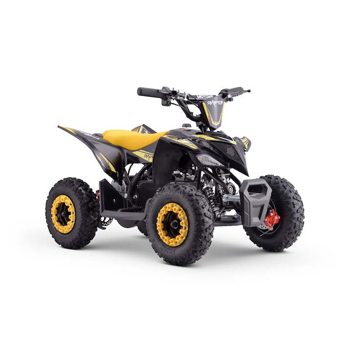 ATV electric pentru copii Raptor galben - 800W