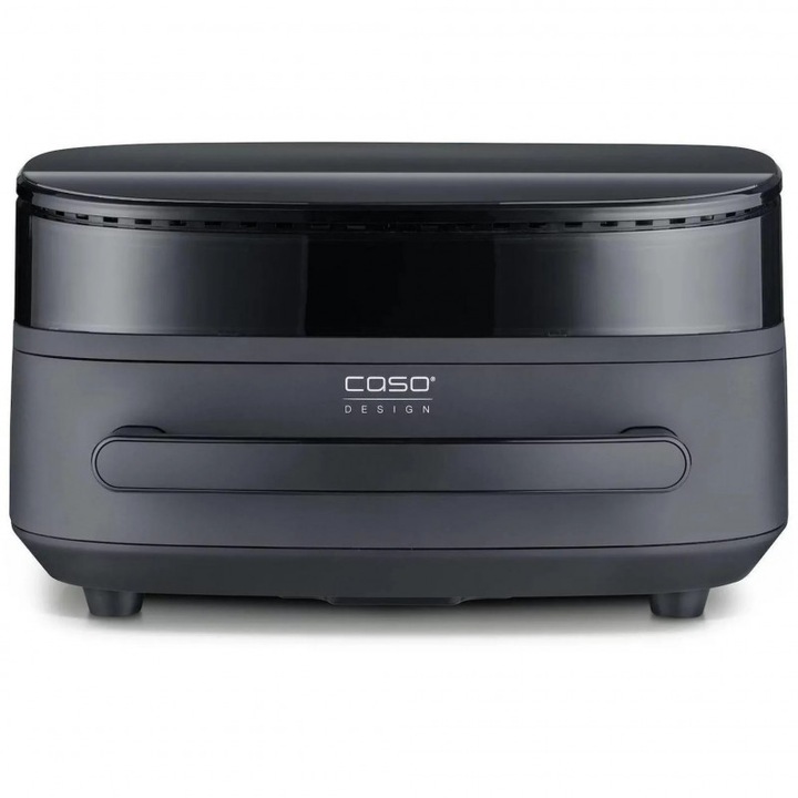 Фритюрник с горещ въздух и фурна за пица Caso AirFry & PizzaChef, 2850W, 6 л, 11 програми, 50-230°C, Таймер, Reminder, До 30 см, Черен
