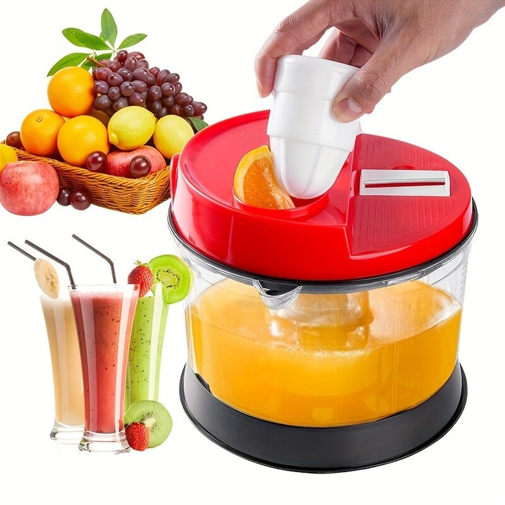 Kézi aprító konyhába / kézi chopper, tartós műanyagból, átlátszó tartállyal, többszínű