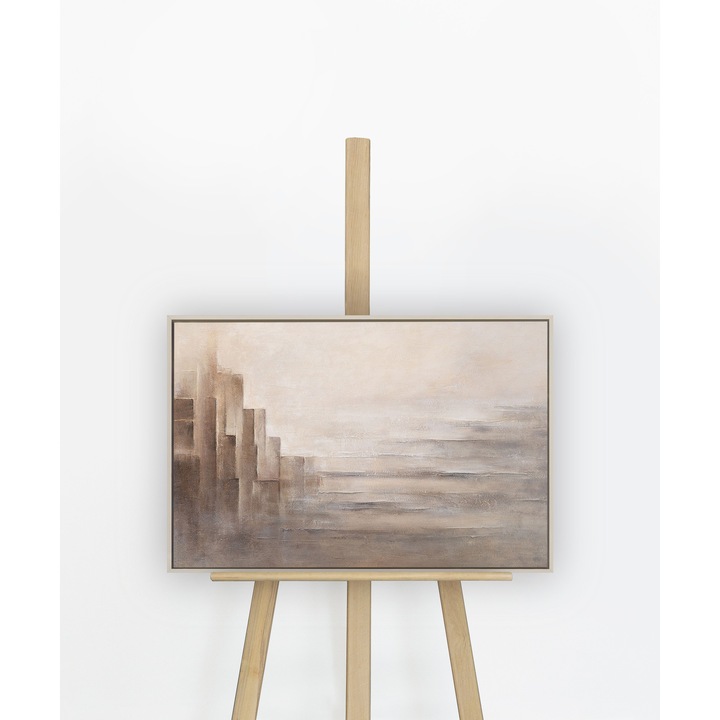 Tablou pictat manual "Borders of Illusion" – 60x40 cm, panza, acril, rama decorativa