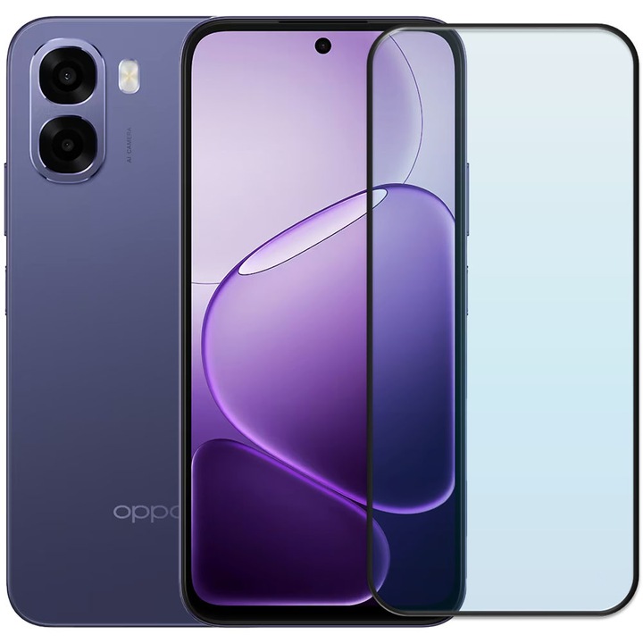 Folie din sticla securizata pentru Oppo A6x 4G / A6x 5G, HAMSTERBOX Glass Shield, Protectie completa ecran, Full face, Aplicare rapida, Case Friendly, Transparenta
