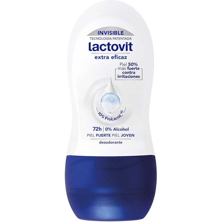 Lactovit original deodorant roll-on 50ml, 72h, 0% alcool