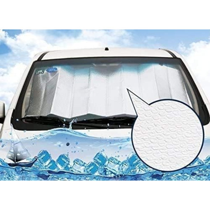 Parasolar auto universal pliabil 130x60cm negru