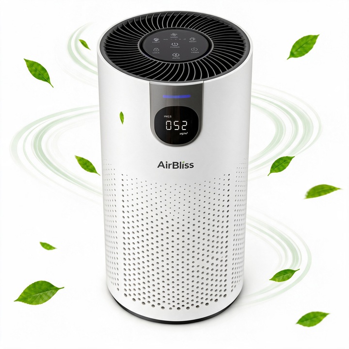 Purificator de aer Philips AC3220/10 seria 3200, 2x filtru NanoProtect HEPA, CADR: 520 m3/h, pana la 135 m² senzori de gaz si PM2.5, alb-argintiu, filtru: FY3200/30