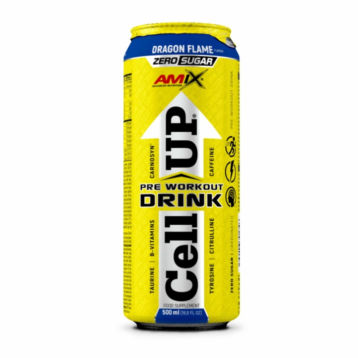 Bautura energizanta, Amix, Cellup Pre Workout Drink, Dragon Flame, 500ml