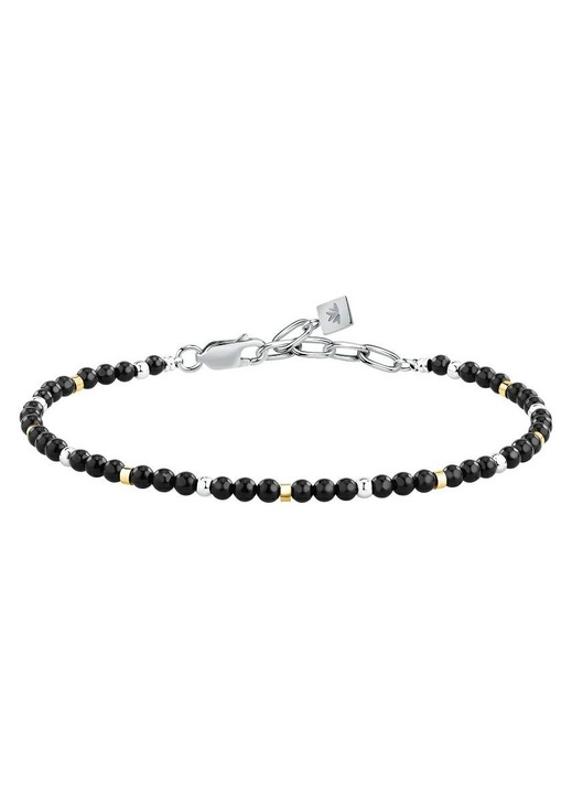Bratara Morellato Terra, inox argintiu, Onyx, lungime 19, Auriu/Negru/Argintiu, 22 CM