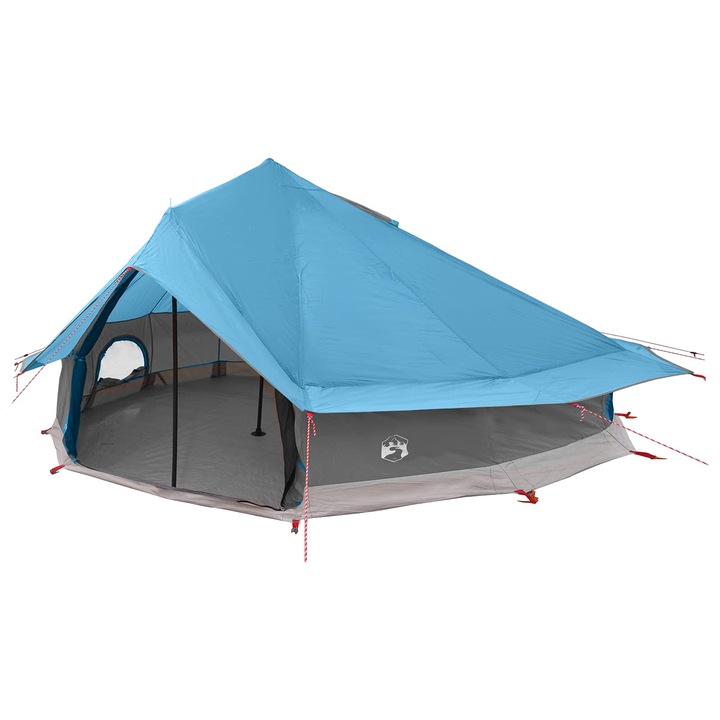 vidaXL Tipi sátor tetővel Kék 800 x 800 x 430 cm Poliészter és acél 42028716