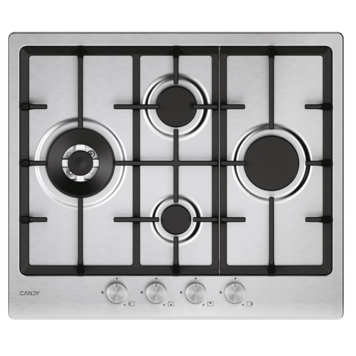 Plite, Gaz, 4 zone, Otel Inoxidabil, Inox plate, L x A x I (mm): 595X510X35 +cadou