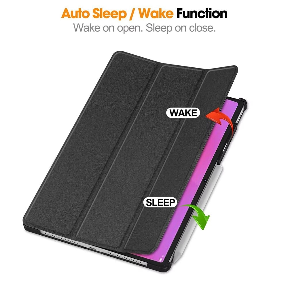 Husa pentru Lenovo Yoga Tab Plus 12.7 Lightweight Slim, tip stand, functie sleep/wake-up si inchidere magnetica, protectie 360 - albastru