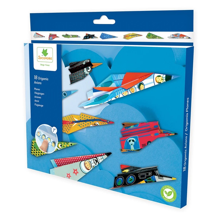 Set origami avioane, 18 modele
