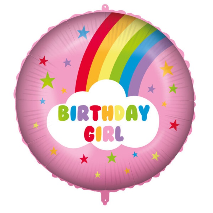 Baloane Procos Rainbow Birthday Girl 46cm