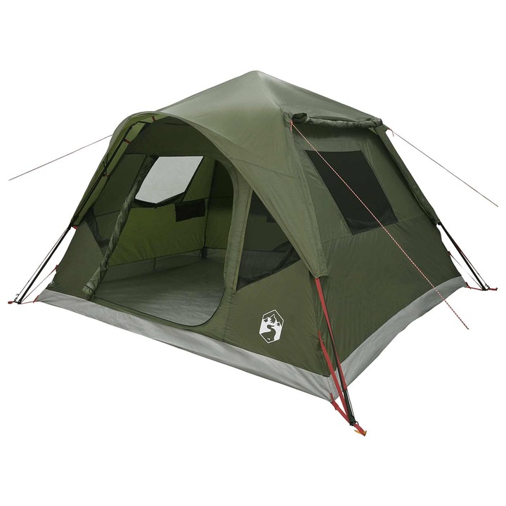 Cort Instant cu acoperis vidaXL, Verde masliniu 305 x 275 x 190 cm