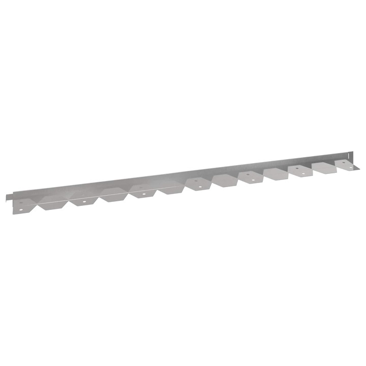 Ограда за трева 20 pcs, vidaXL, 102 x 4 x 4 см Стомана Сребристо