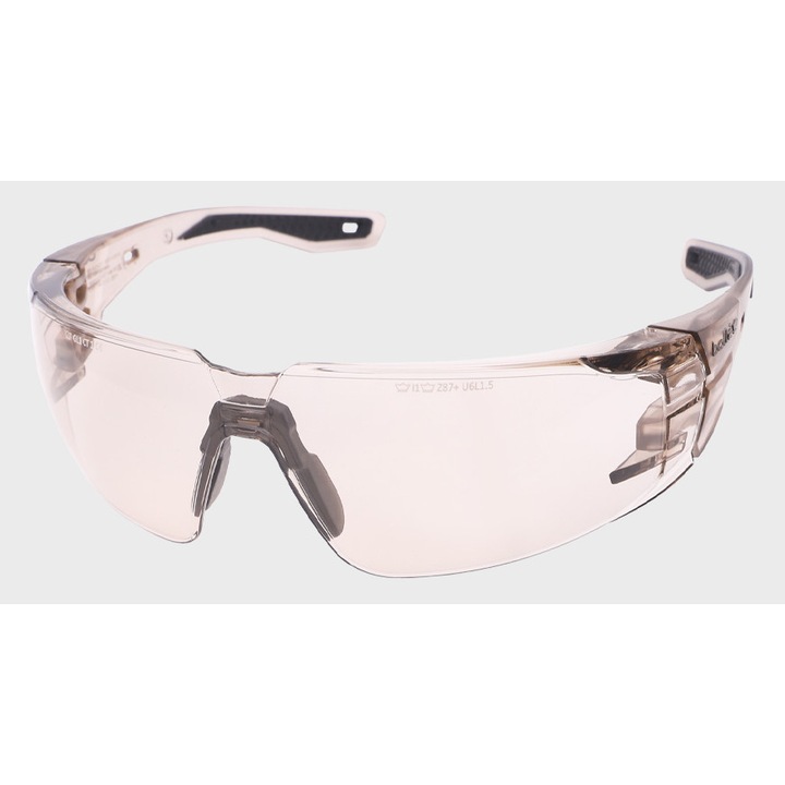 Ochelari protectie lentile aramii, BOLLE, maro, model RUSH 2.0 Lite, adaptare perfecta la forma fetei, tratament Platinum Lite anti-aburire anti-zgarieturi, confort zilnic
