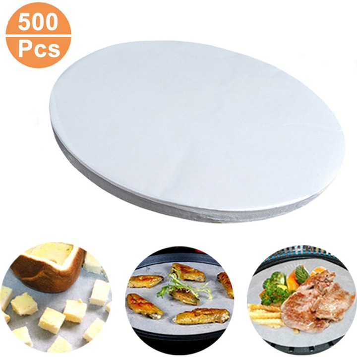 Hartie pergament, 500 foi, alb, dreptunghi 50x37cm si rotund 25cm, set