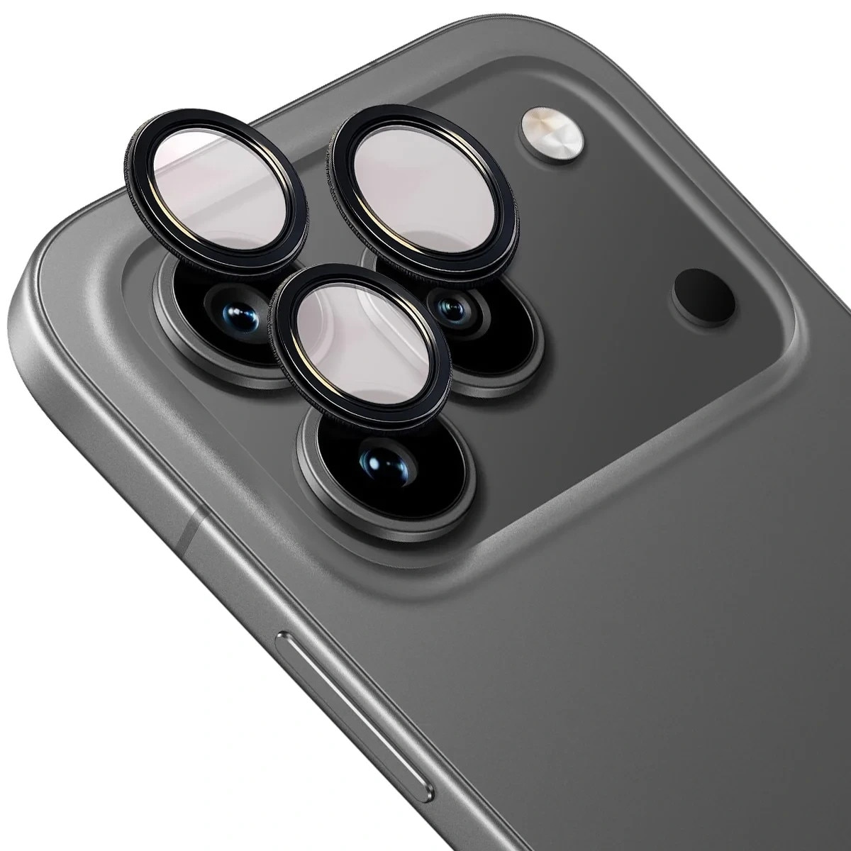 Folie sticla camera foto Bizon Glass Snap Lens compatibila cu Honor 600 Pro, Negru