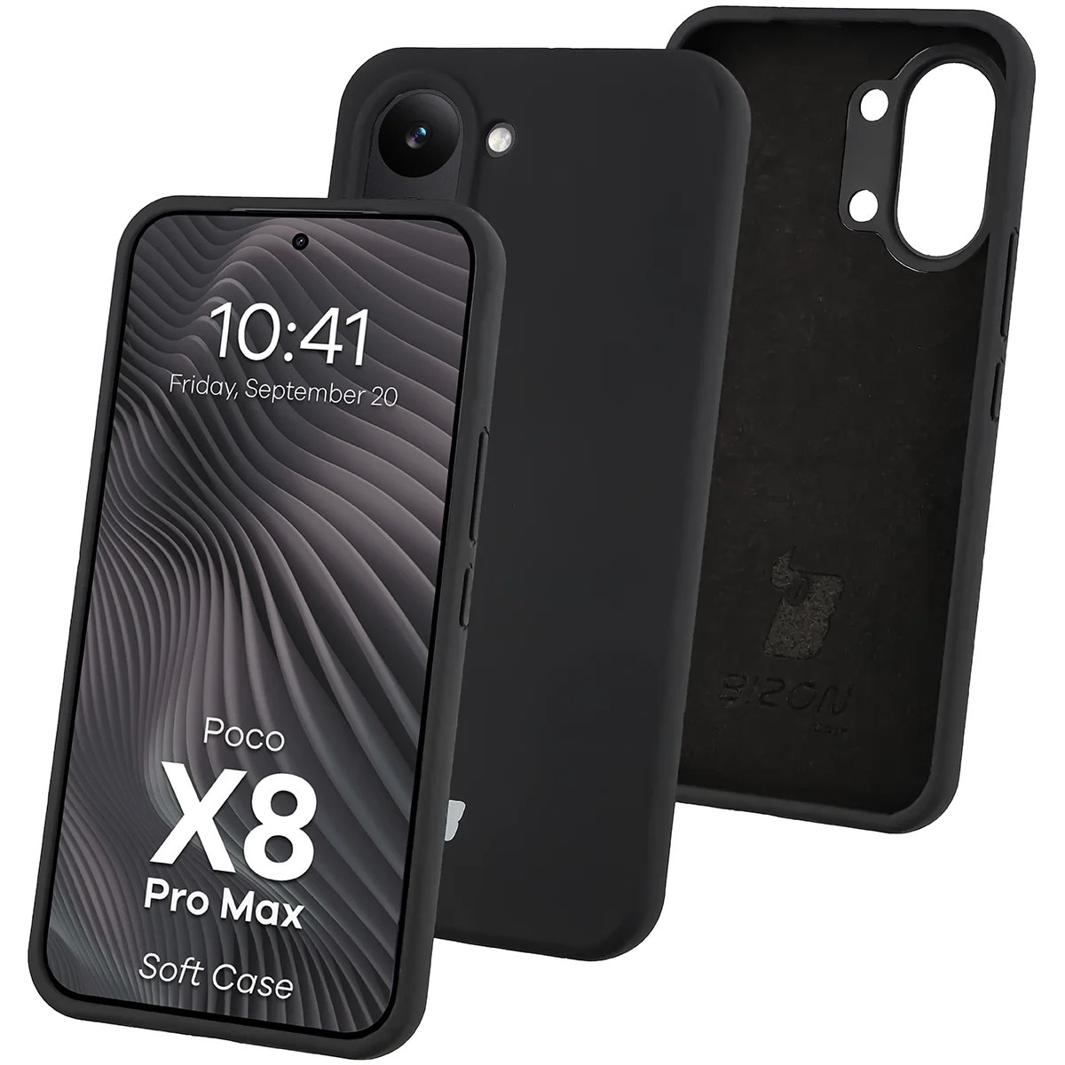 Husa Bizon Soft Case pentru Xiaomi POCO X8 Pro Max, negru