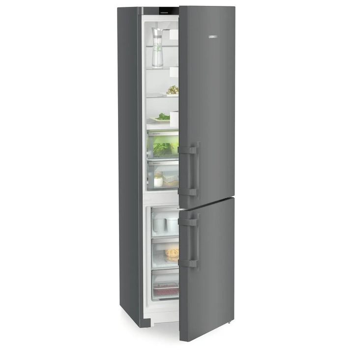 Combina frigorifica CBNdgc 5733 plus BioFresh NoFrost, Clasa C, 360 L, H 210.5 cm, Dark Grey