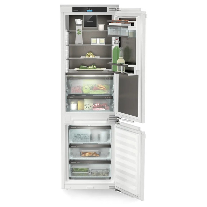 Combina frigorifica integrabila ICBNbsci 5173 Peak BioFresh, NoFrost, Clasa C, H 177 cm, 246 L, Alb