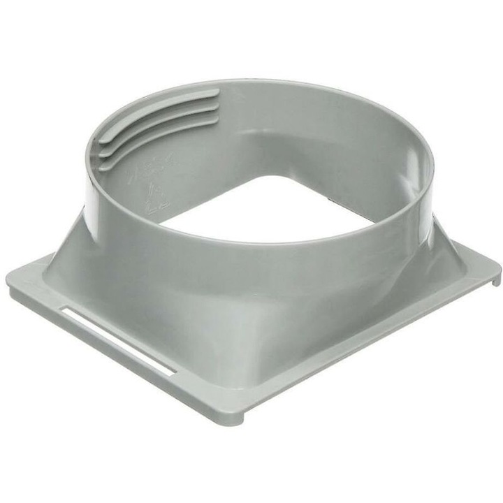Adaptor/racord evacuare aer conditionat portabil, din plastic, 150 mm/6 plat, previne intrarea rozatoarelor, pasarilor si resturilor, gri, 1 buc