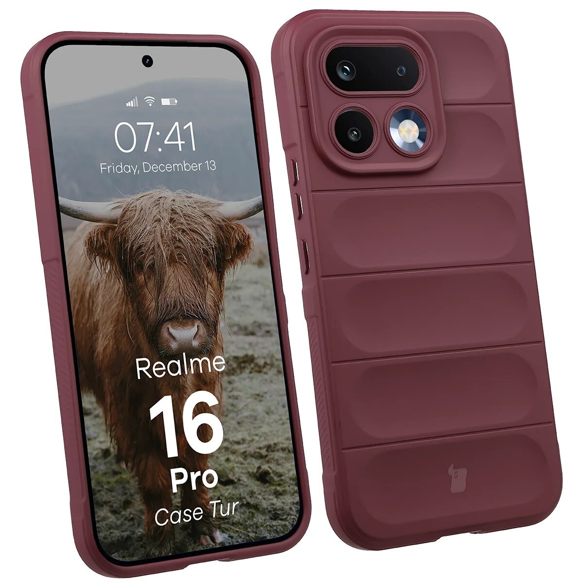 Husa Bizon Case Tur pentru Realme 16 Pro 5G, Rosu inchis