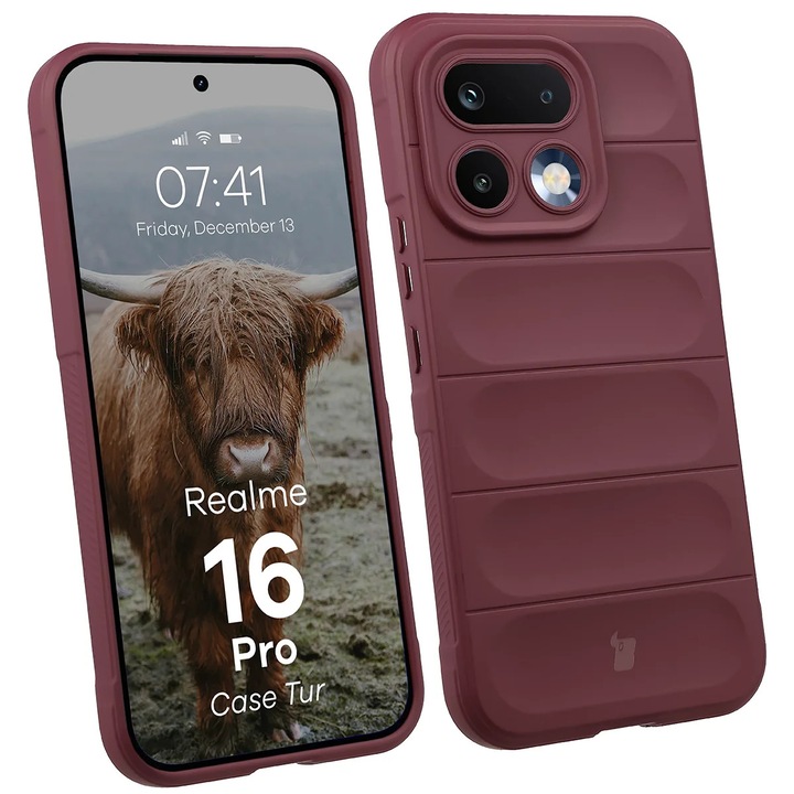 Husa Bizon Case Tur pentru Realme 16 Pro 5G, Rosu inchis