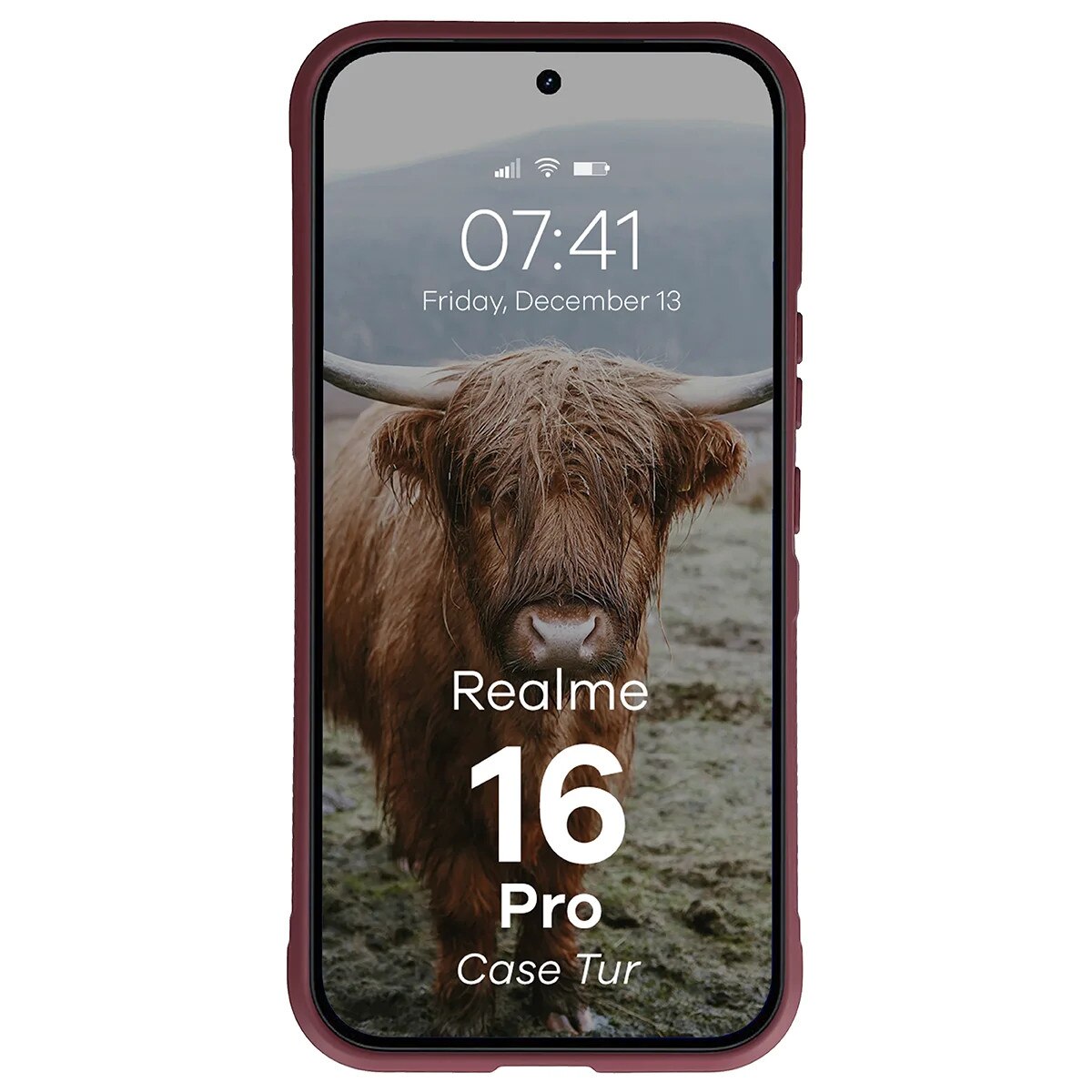 Husa Bizon Case Tur pentru Realme 16 Pro 5G, Rosu inchis