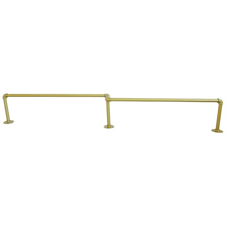 Suport haine teava industriala, bara haine de perete, metal, 180×25×19 cm, sarcina mare, pentru living si dormitor, depozitare garderoba