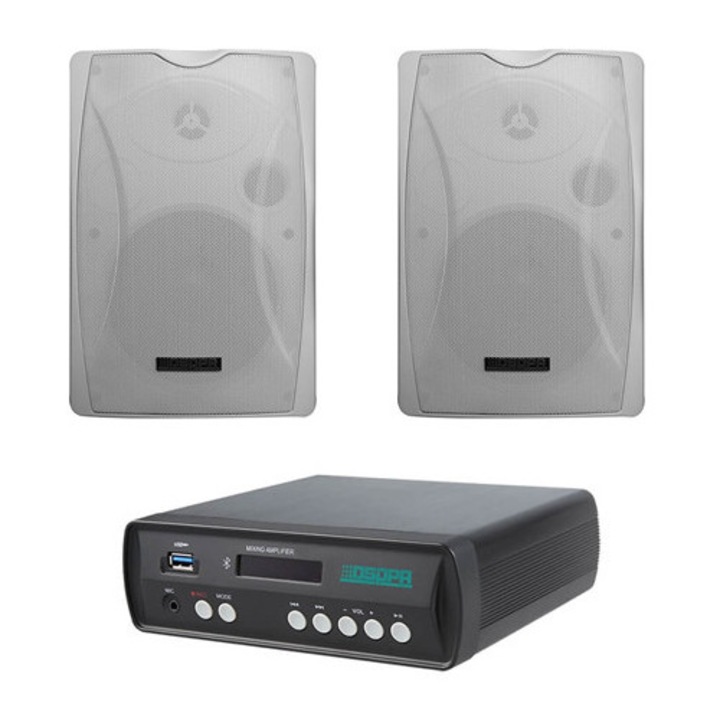 Sistem de sonorizare terasa cu DSPPA Mini 60 si 2 boxe DSP8063