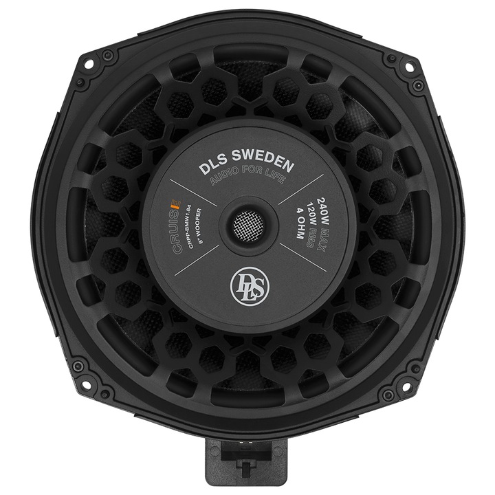 Subwoofer auto DLS Cruise CRPP-BMW1.84, 20mm, 120W RMS, Plug & Play pentru BMW si MINI, 4 Ohmi, montaj OEM sub scaun