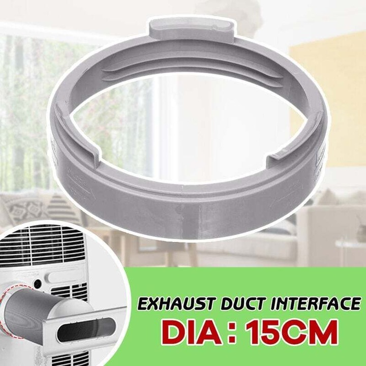 Conector evacuare rotund PVC 15x15x4.3cm alb