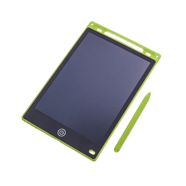 Tableta LCD pentru scris si desenat copii, Electronice, 8.5 inch, Verde, ETOY®