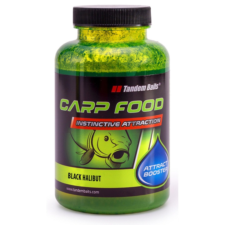 Booster crap Tandem Baits Carp Food Attract PVA Halibut Negru 300 ml